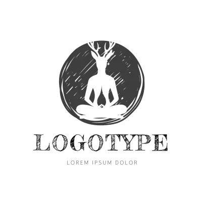 Black Abstract Design Logo