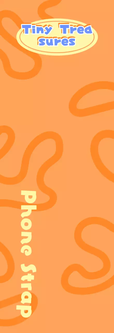 キュートでキッチュなグッズ小道具ショップのスマホストラップ背景紙