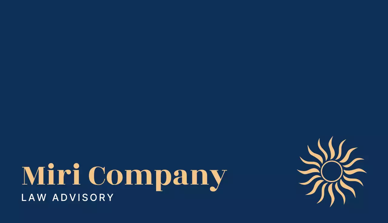 Navy Minimal Business Card