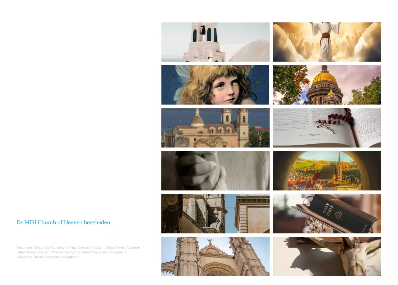 Blauw modern concept kerkkalender