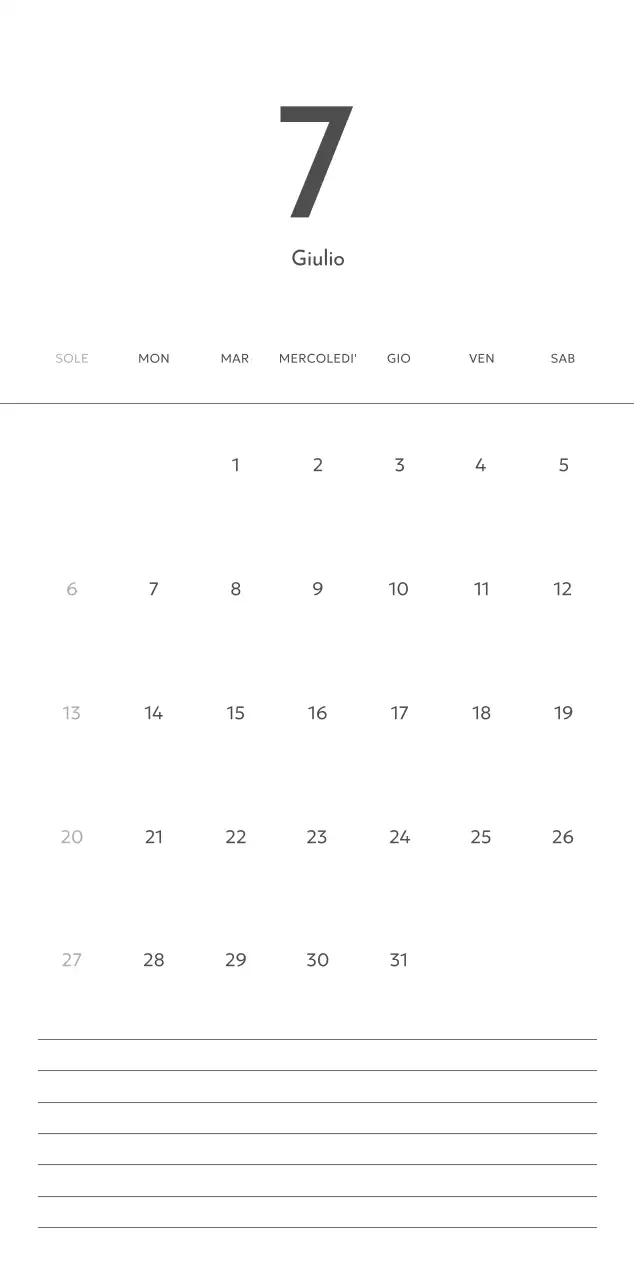 Un calendario fotografico dall'atmosfera pulita e urbana