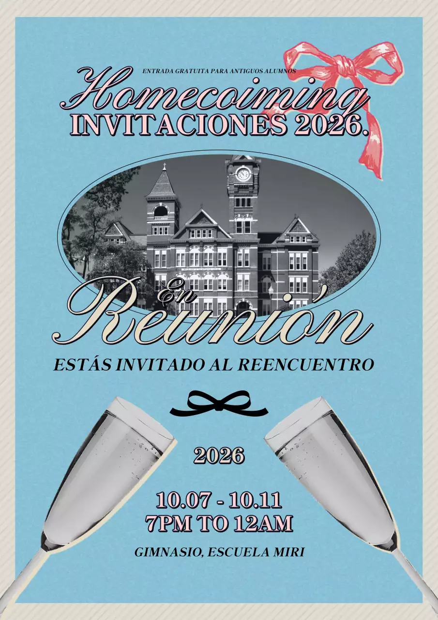 aviso de bienvenida vintage azul