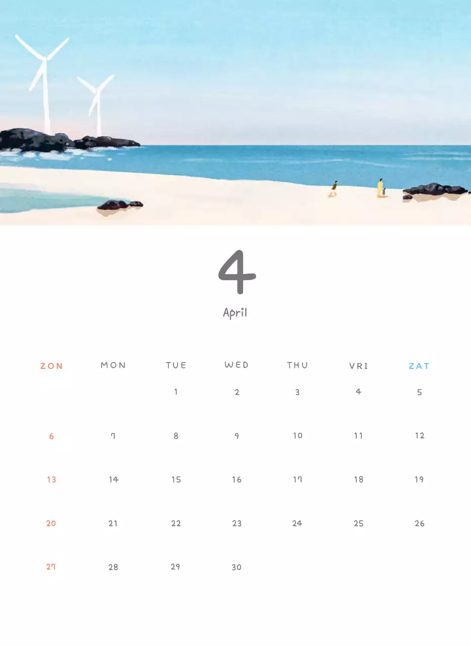 Schattige kalenders met schattige illustraties