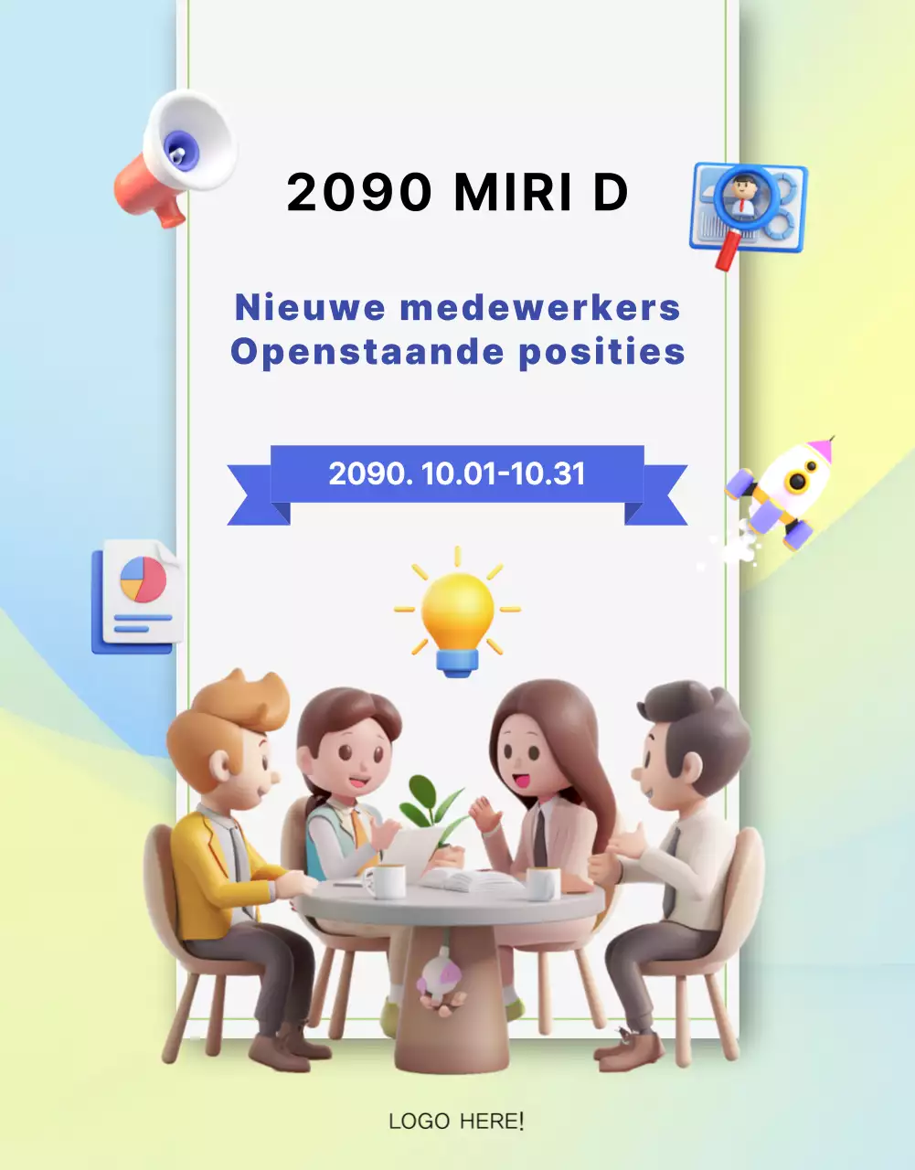 Een nette blauw met gele sollicitatiebrief voor een bedrijfsvacature