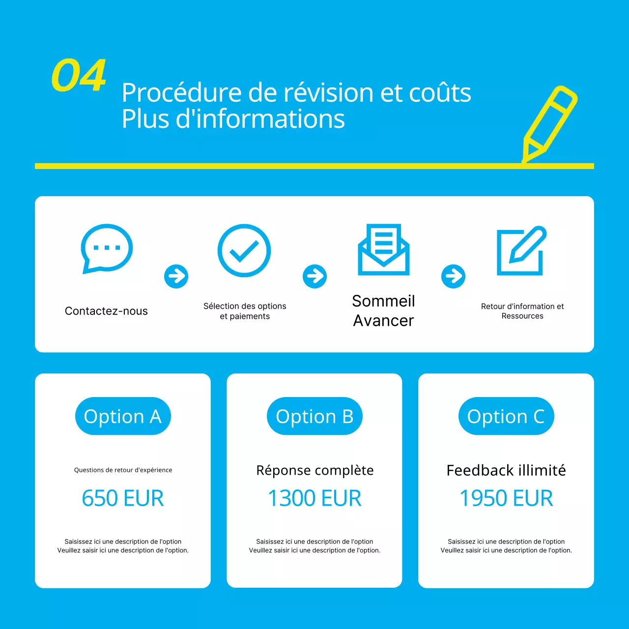 Promotion d'une simple séance de tutorat en bleu clair et jaune