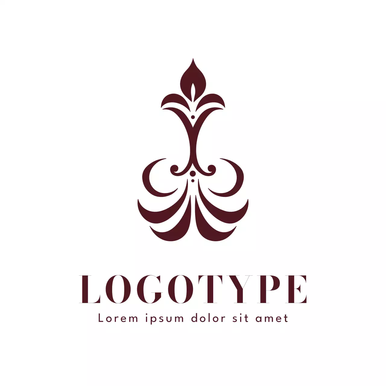 Maroon Elegant Design Logo