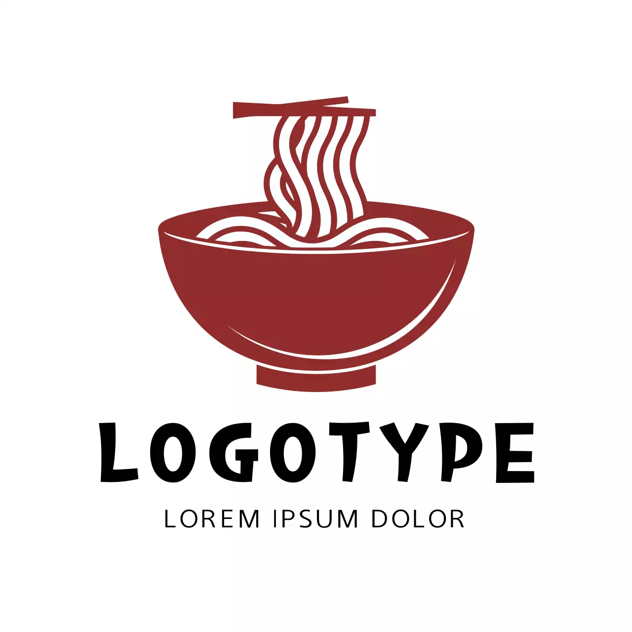 Red Minimal Food Logo