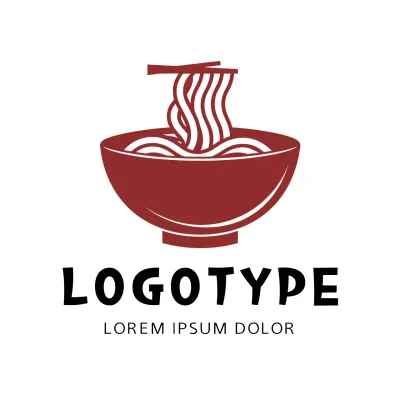 Red Minimal Food Logo