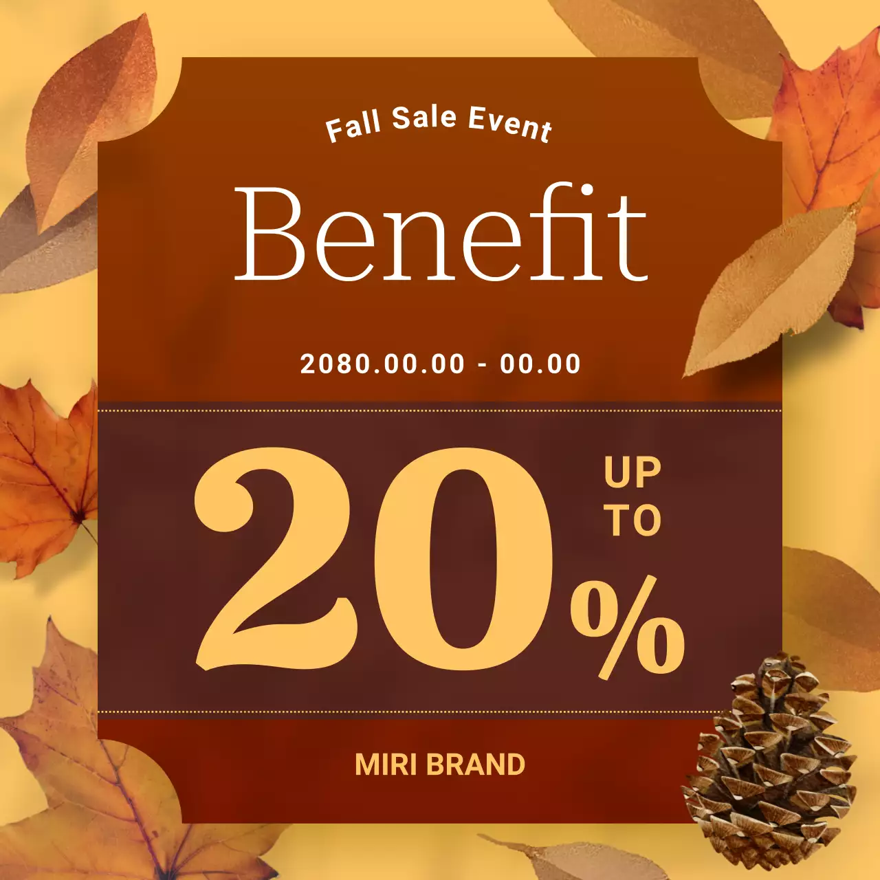 Orange Elegant Fall Promotion Instagram Carousel