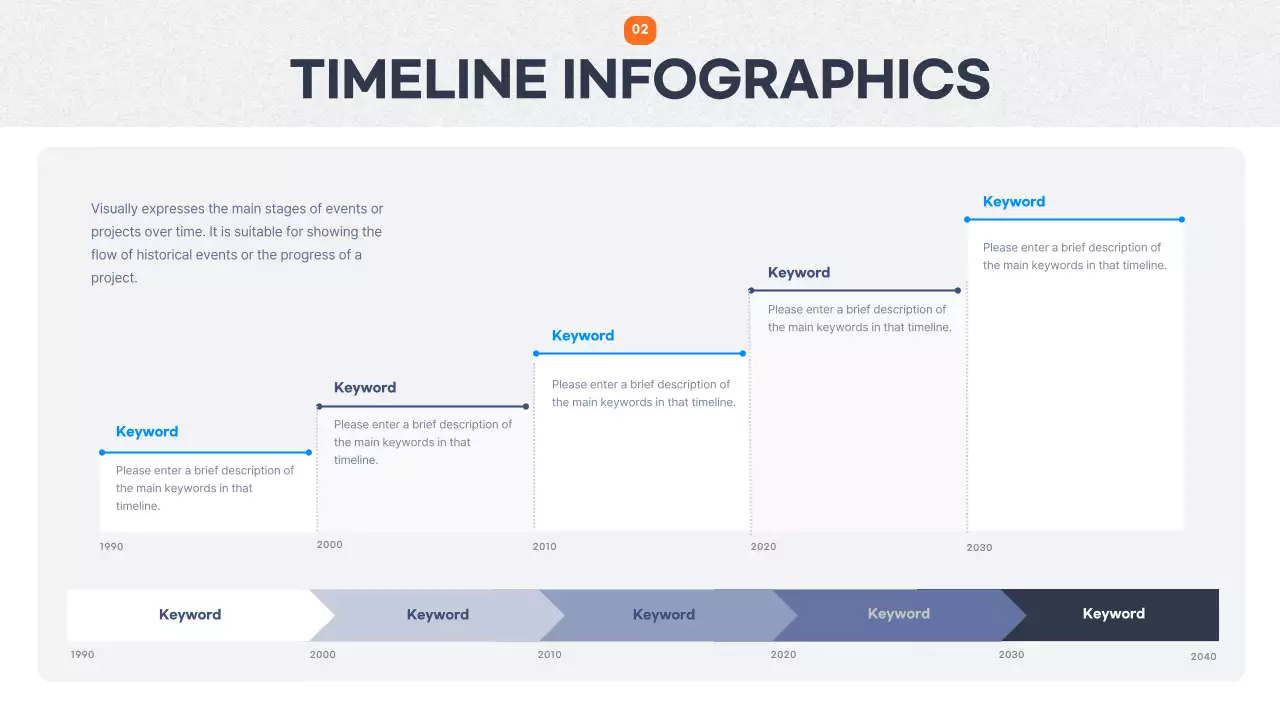 오렌지 모던 인포그래픽 가이드 프레젠테이션