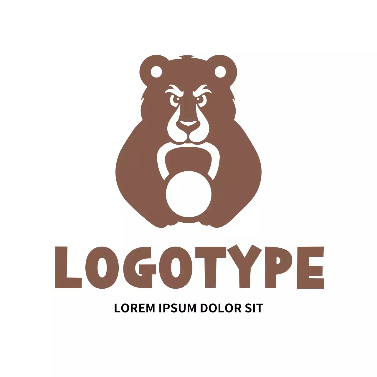 Brown Minimal Fitness Logo