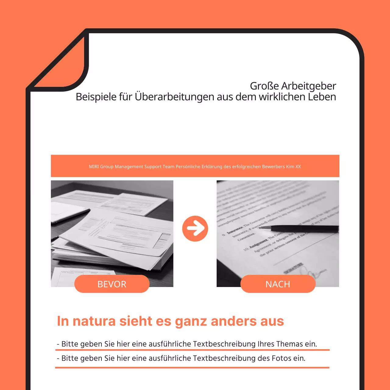 Werbung für eine einfache Nachhilfestunde in Orange und Hellblau