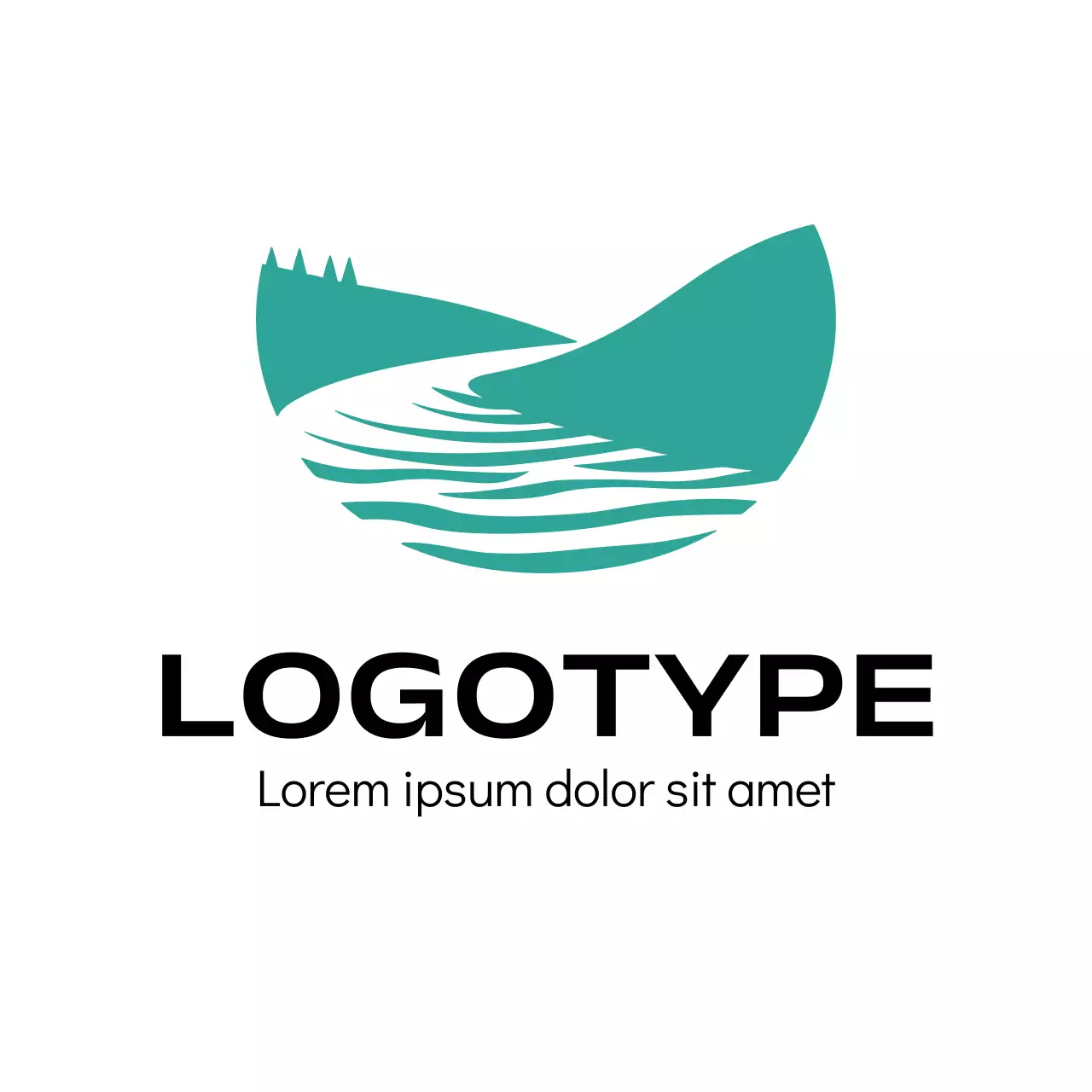 Teal Minimalist Design Logo