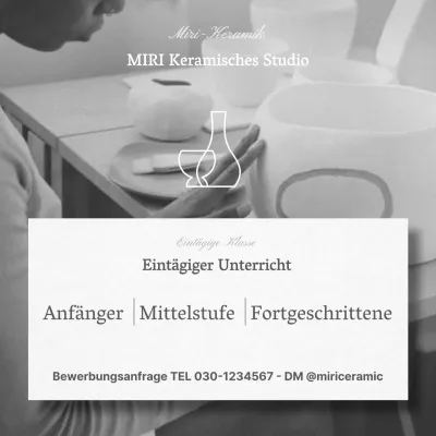 Förderung eines sauberen, schwarz-weißen eintägigen Kurses