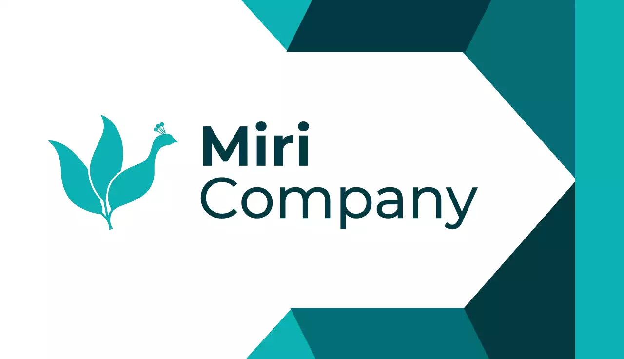 Teal Modern Business Card