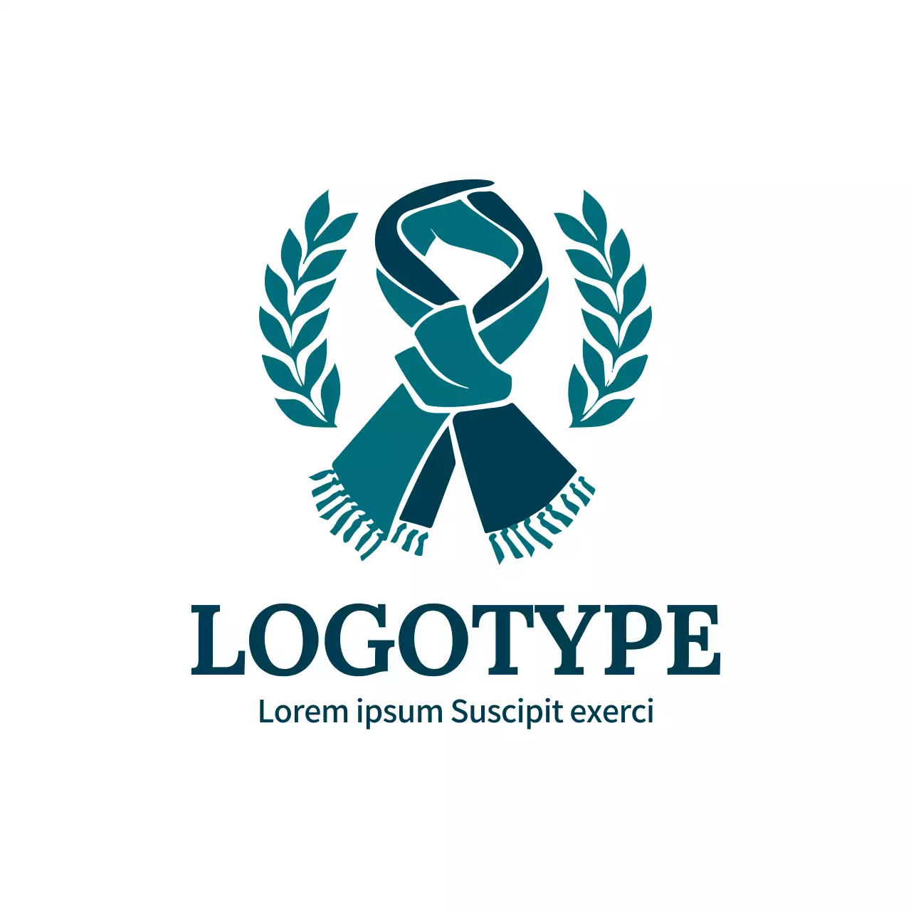 Teal Minimal Business Card Logo