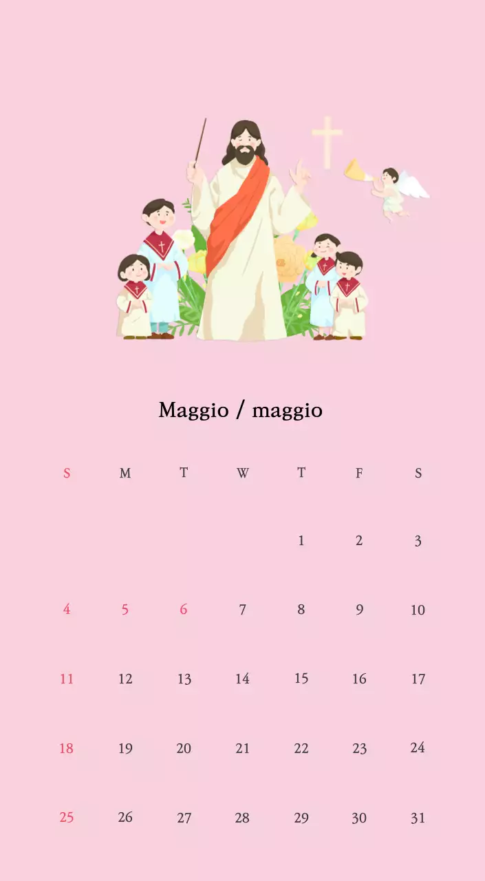 Colori caldiChiese con simpatiche illustrazioni