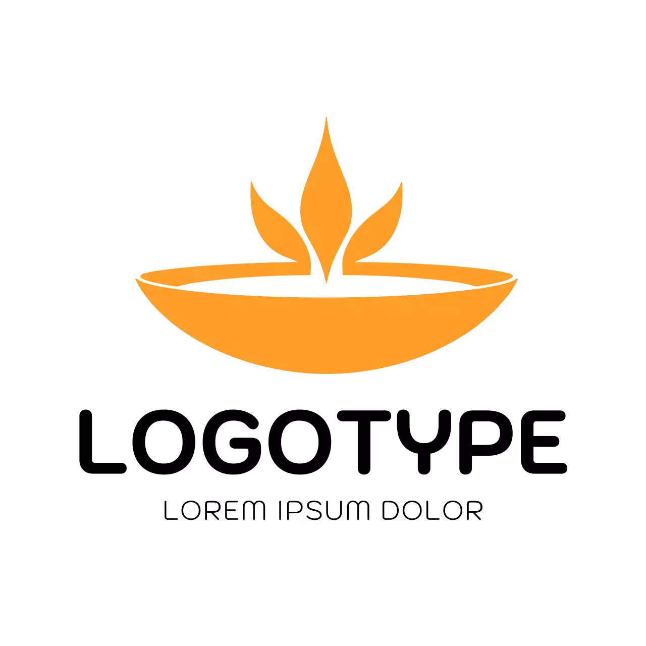 Orange Simple Design Logo