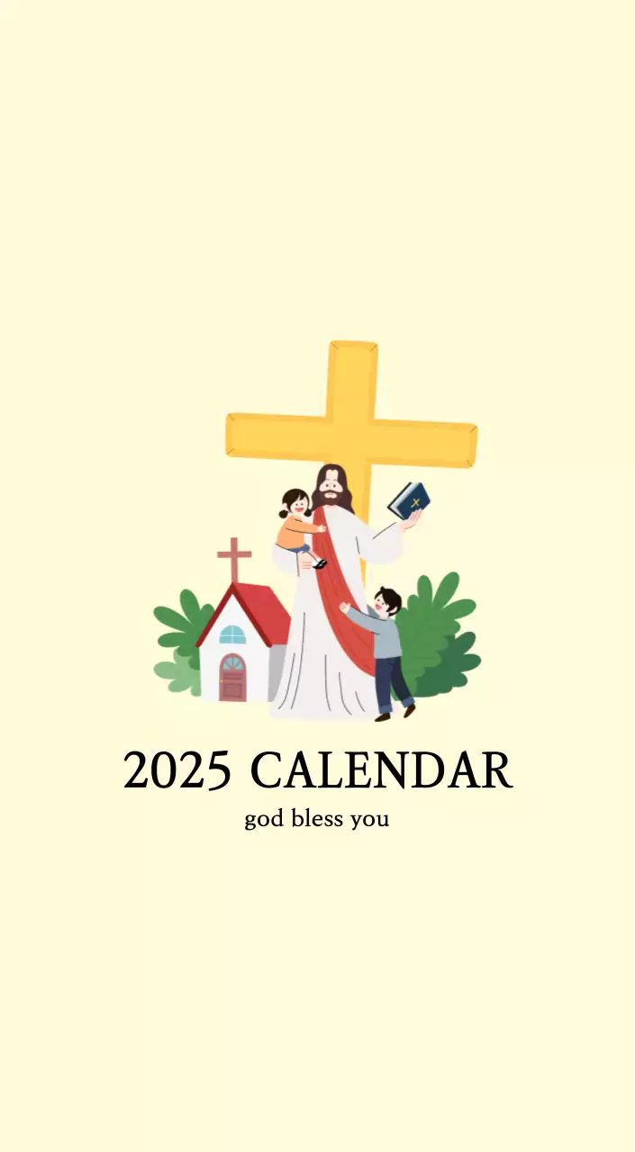 Warm colorsChurches with cute illustrations