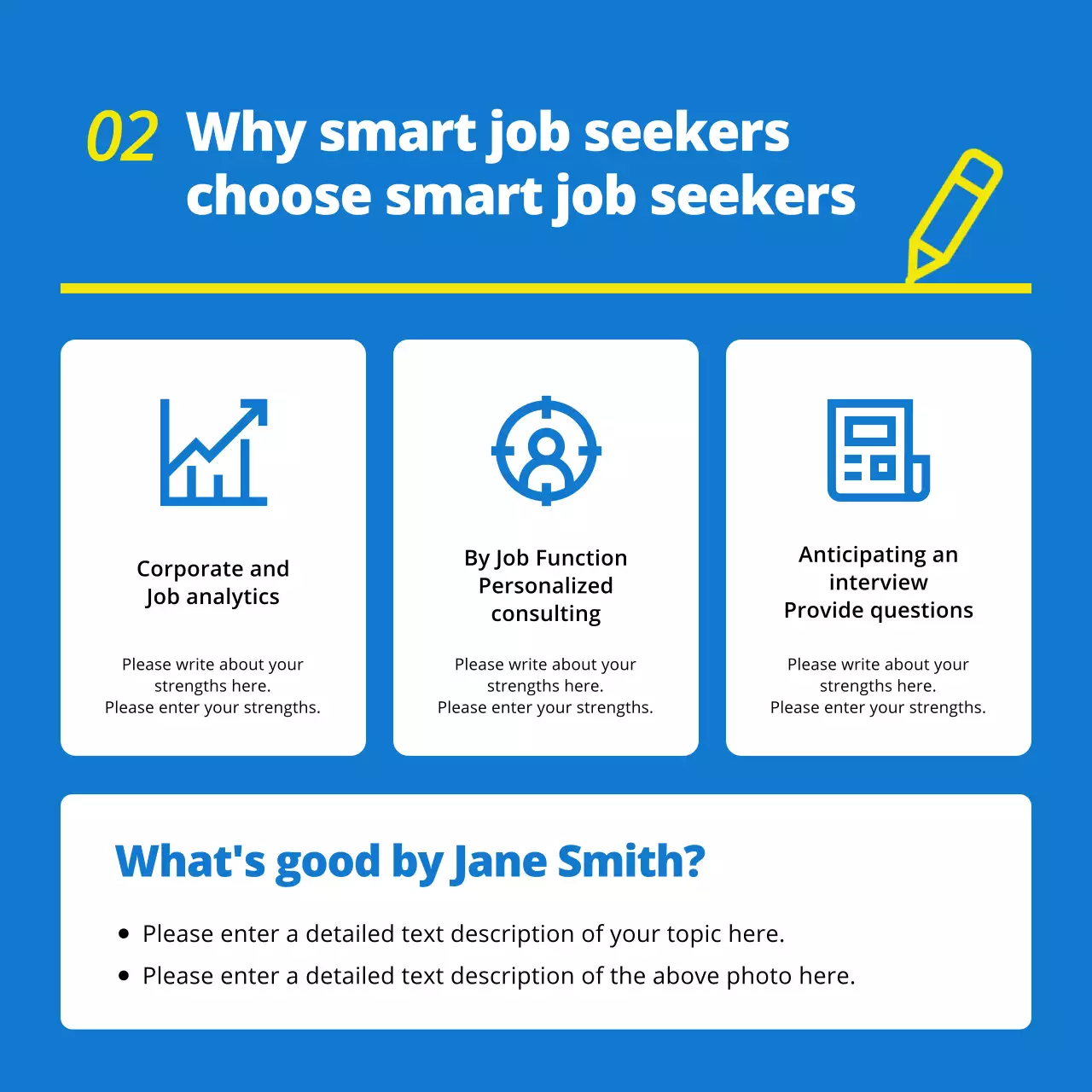 Carrossel de promoção de currículo moderno azul no Instagram