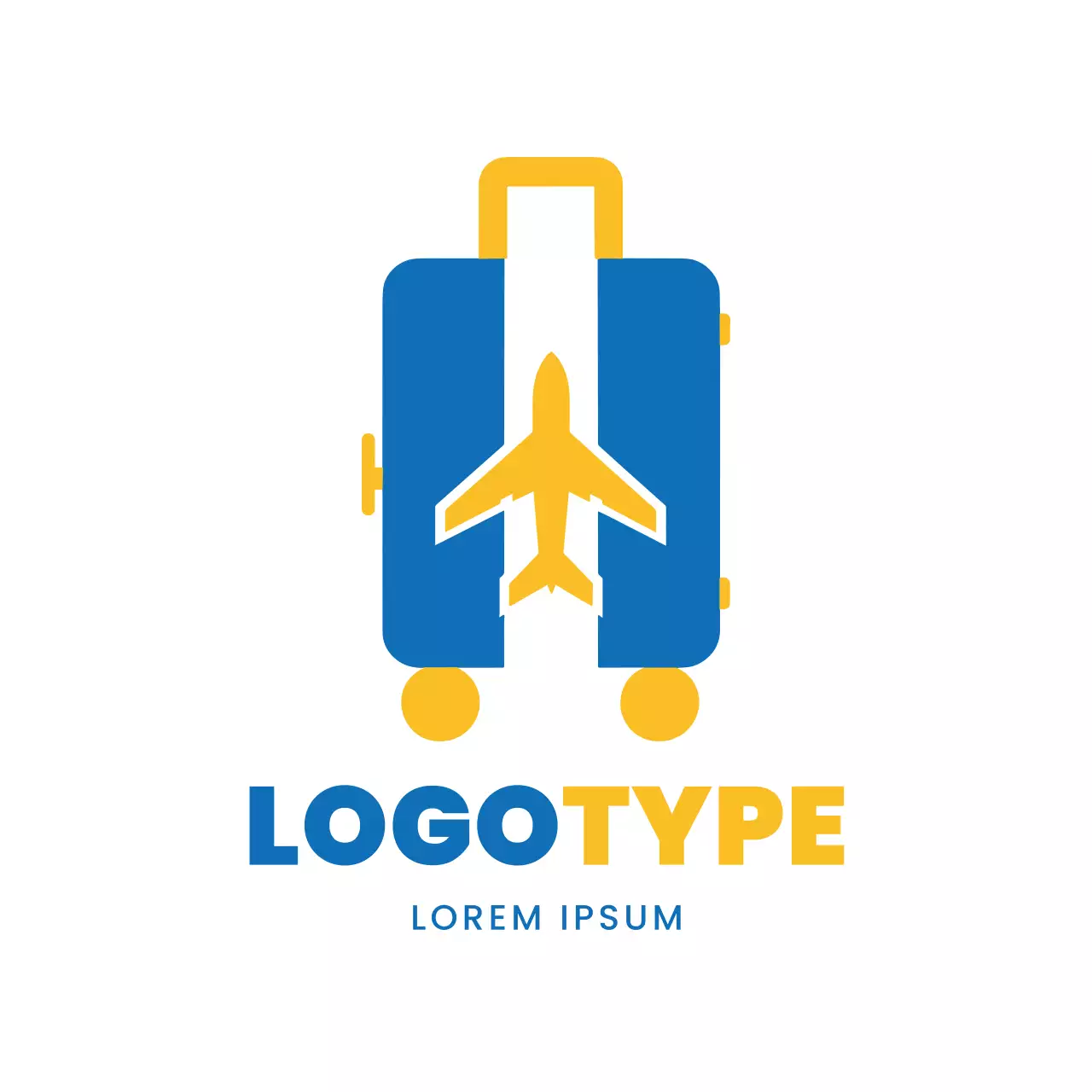 Blue Modern Travel Logo