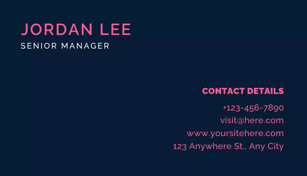 Navy Modern Business Card