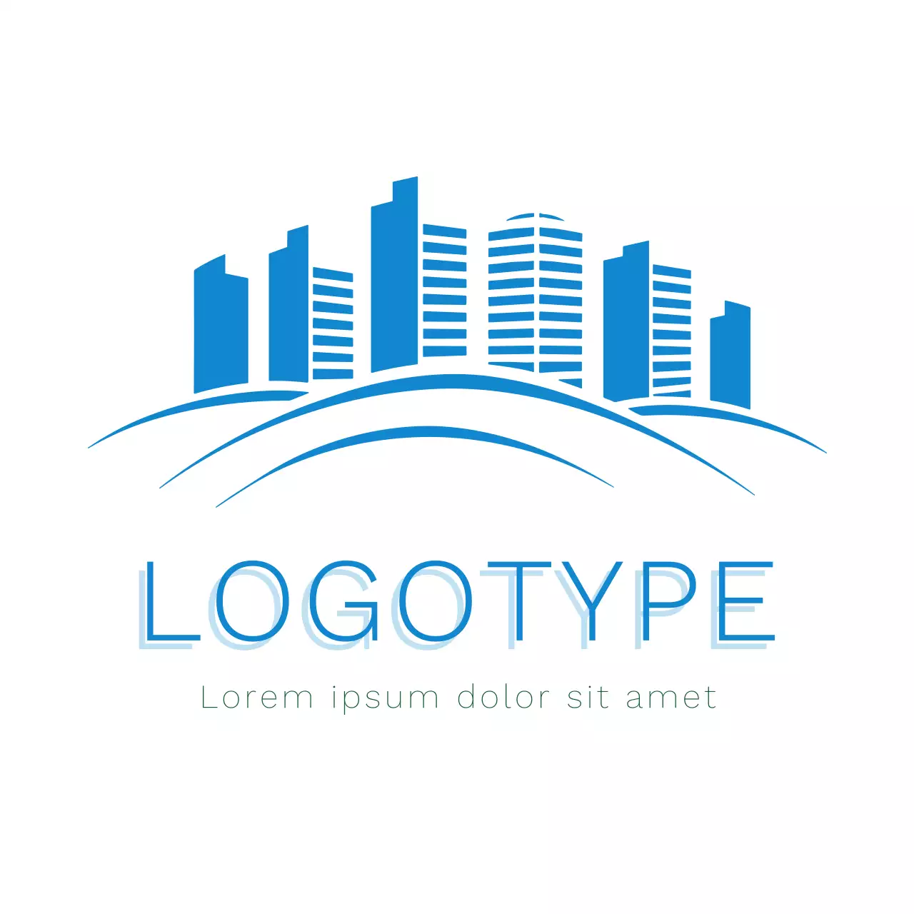 Blue Modern Design Logo