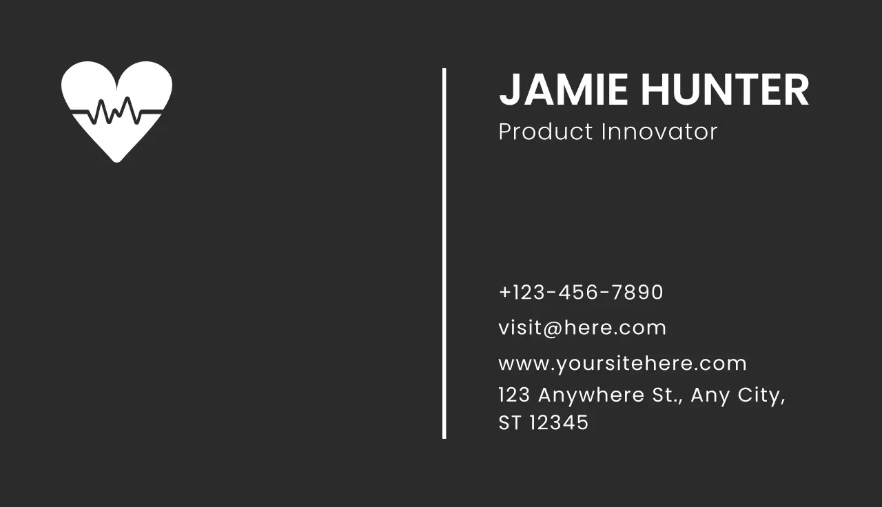 Black Minimal Business Card