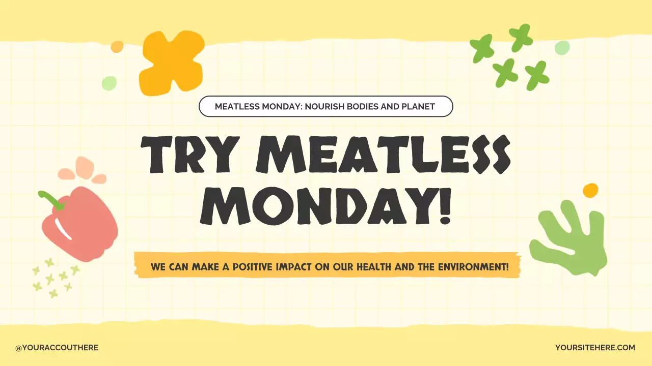 Bài thuyết trình quảng cáo thuần chay đơn giản màu vàng