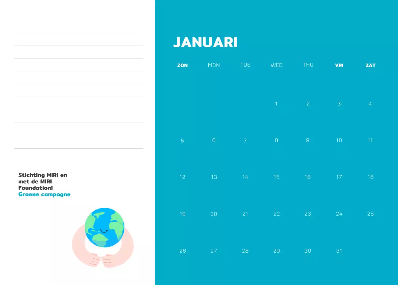 Een sociale stichting die de feestdagen viert met kleurrijke illustraties van mensen en de planeet.