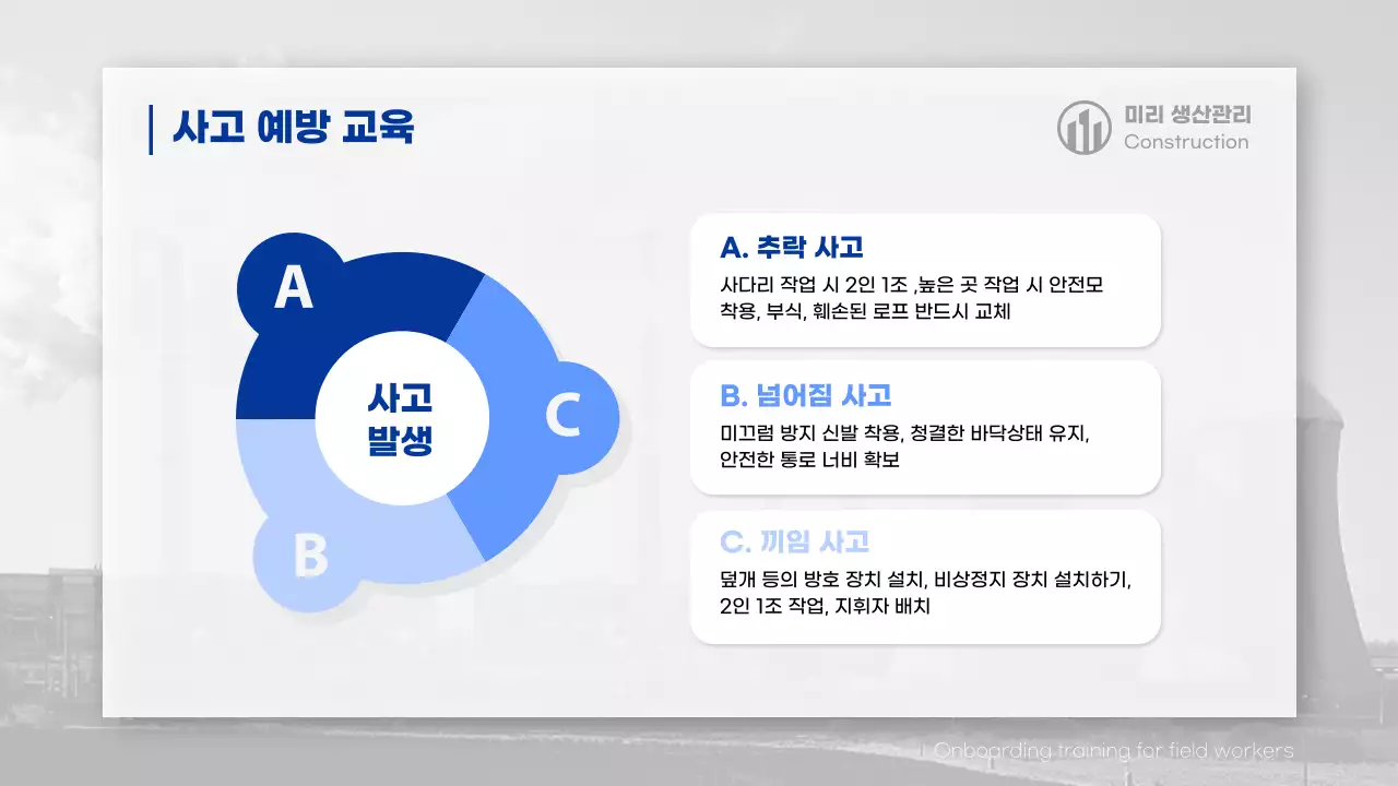 파랑 모던 직장 교육 안내