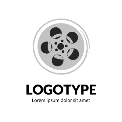 Grey Minimalist Film Logo