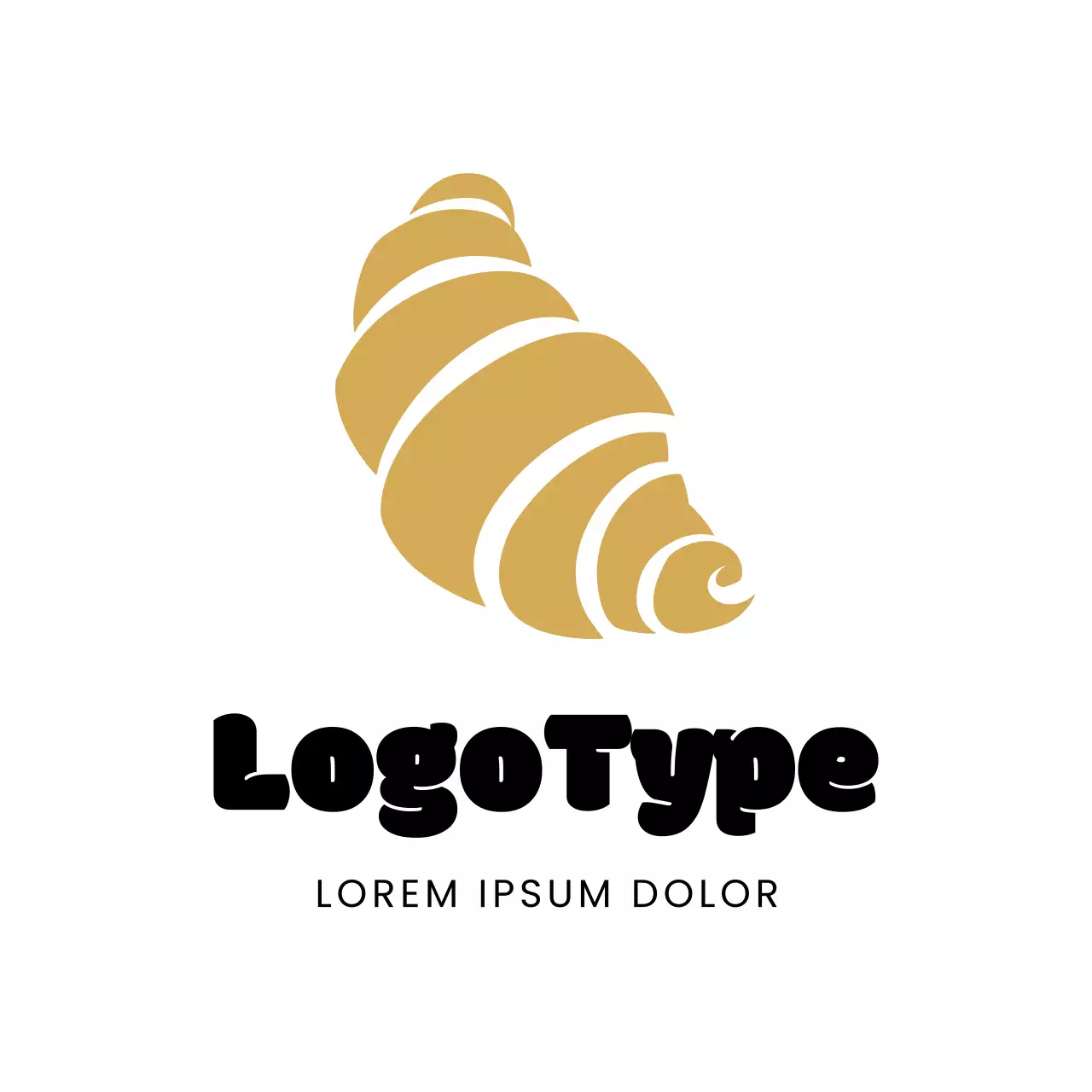 Gold Minimal Bakery Logo