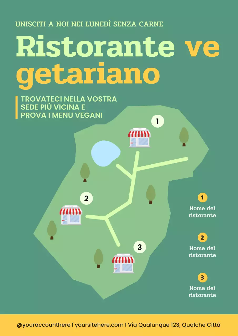 promozione vegetariana verde e moderna