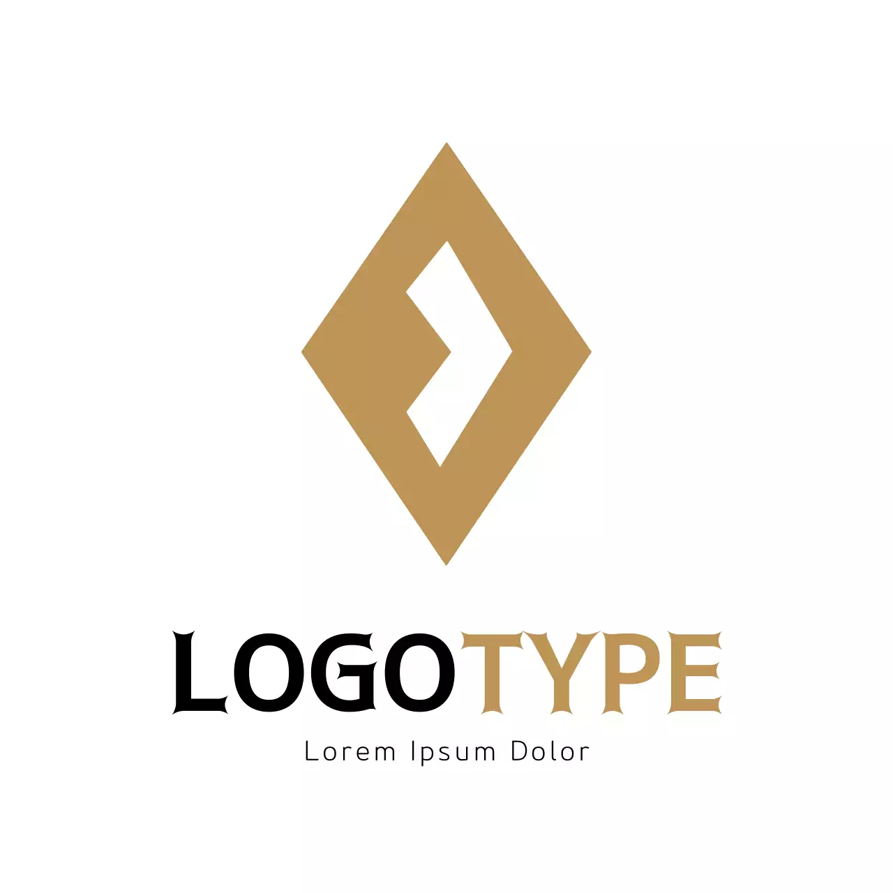Gold Geometric Design Logo