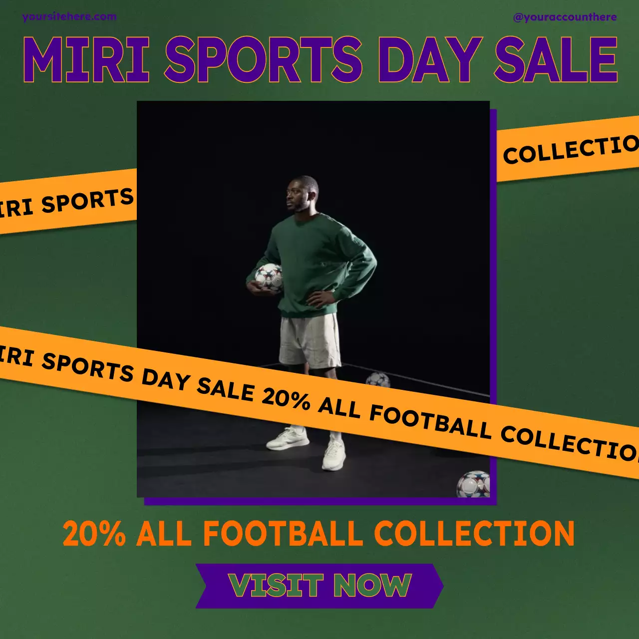 Green Modern Sports Promotion Social Media Post