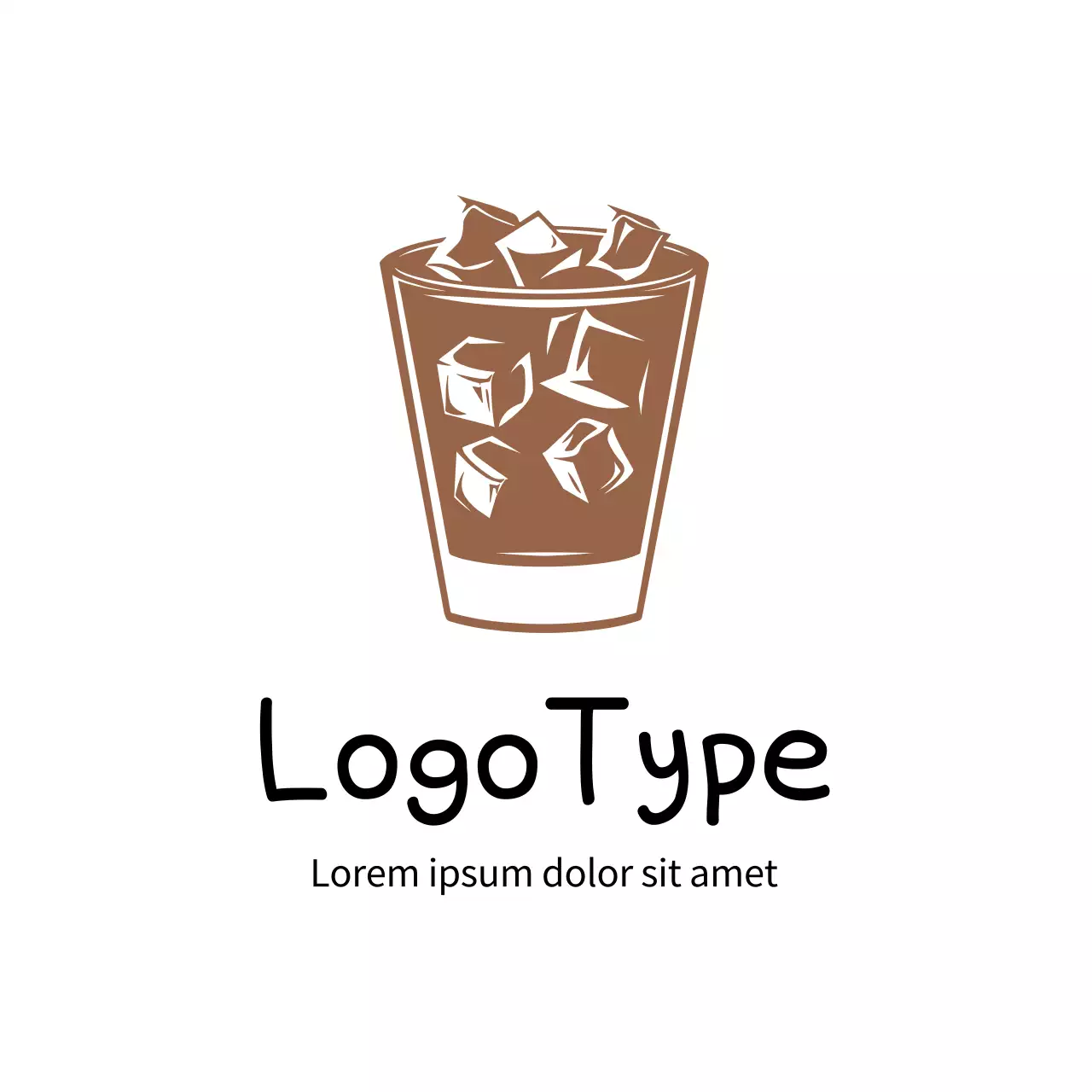 Brown Simple Drink Logo