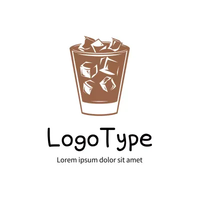 Brown Simple Drink Logo