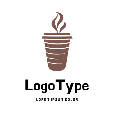 Brown Simple Coffee Logo