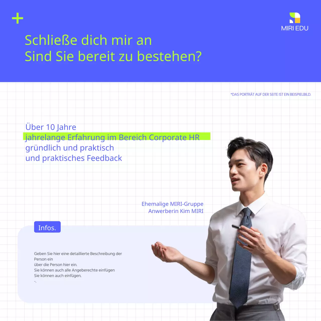 Moderne Schulungsmaterialien für die Berufsvorbereitung in blauen und fluoreszierenden Farben