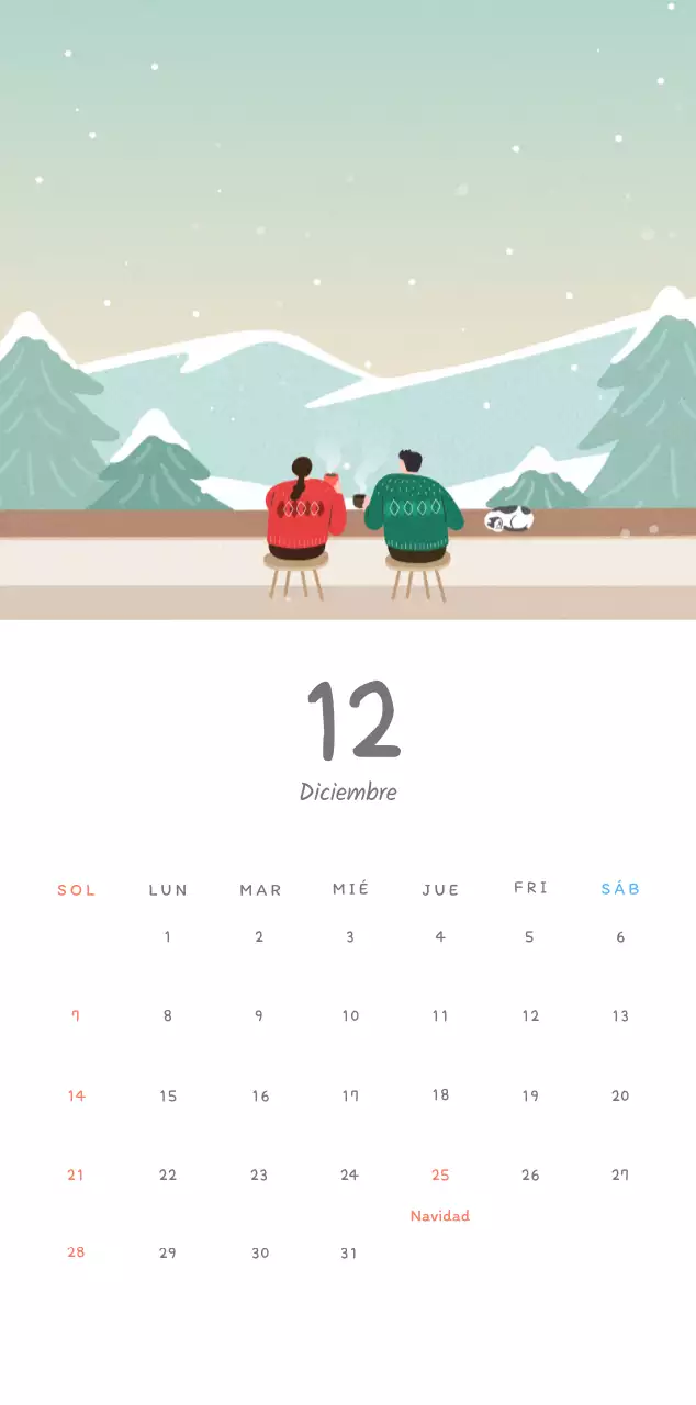 Simpáticos calendarios con adorables ilustraciones