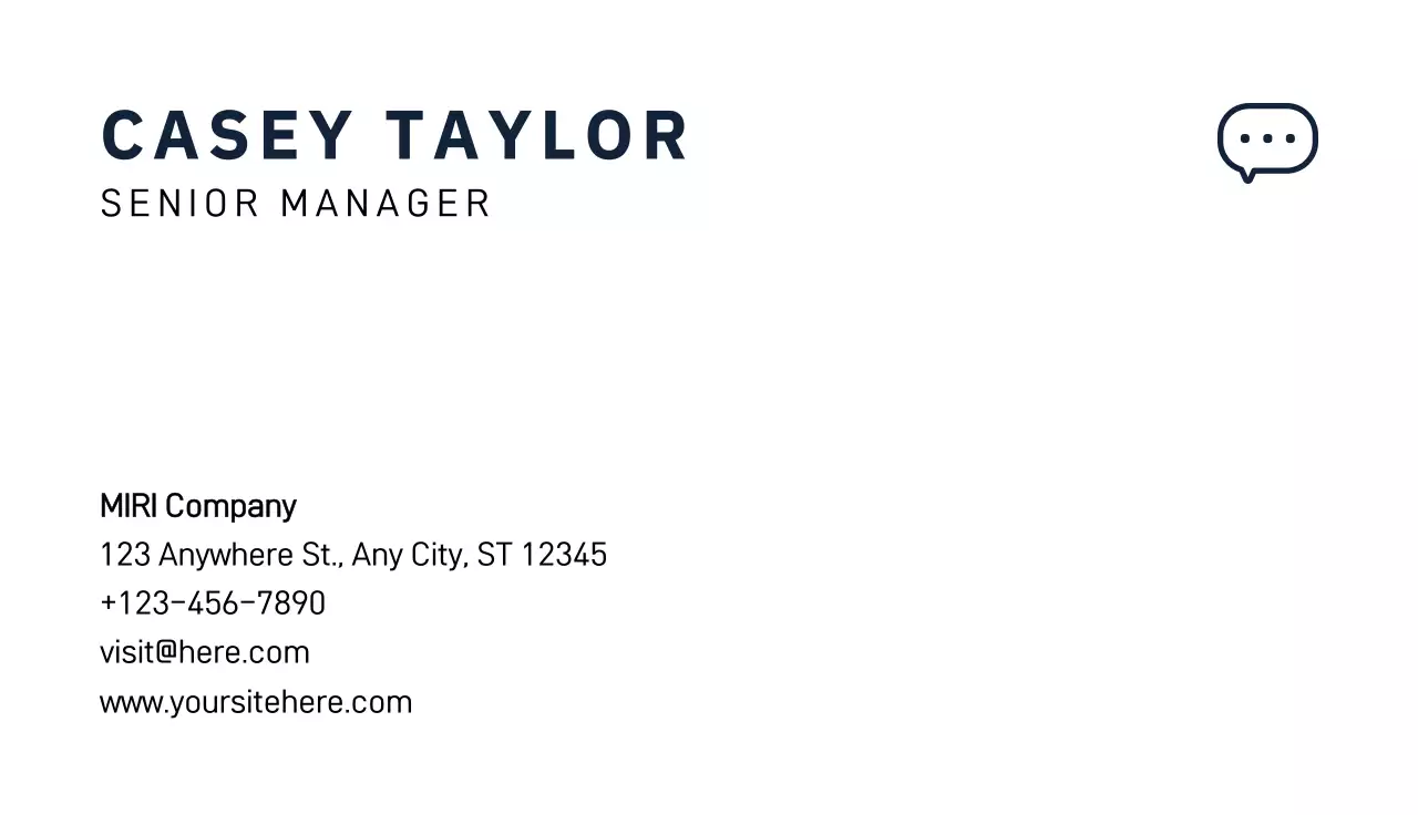 White Minimal Business Card