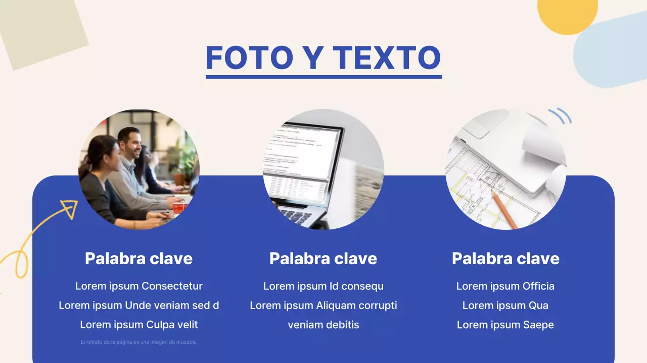 Guía de marcas de moda para pequeñas empresas en azul y amarillo