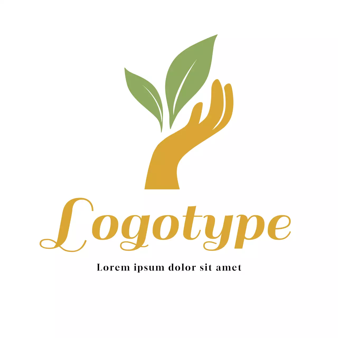 Gold Minimal Nature Logo