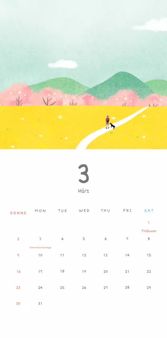 Niedliche Kalender mit knuffigen Illustrationen