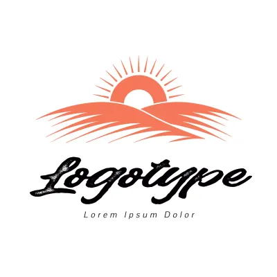 Orange Simple Design Logo