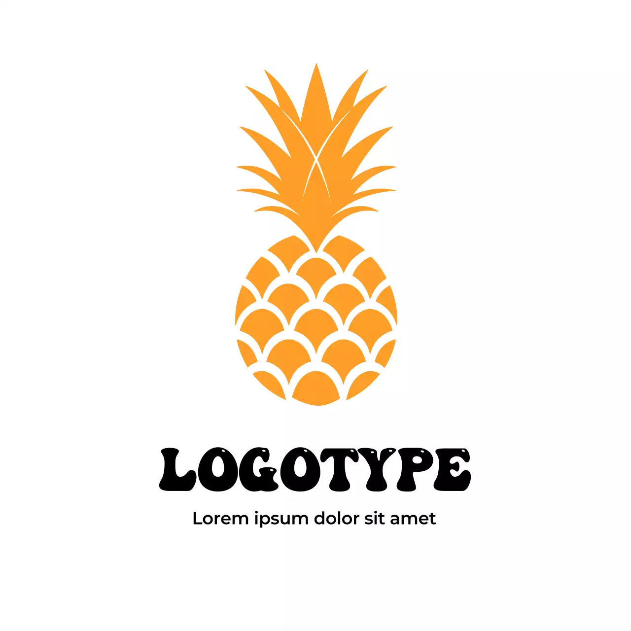 Orange Retro Design Logo