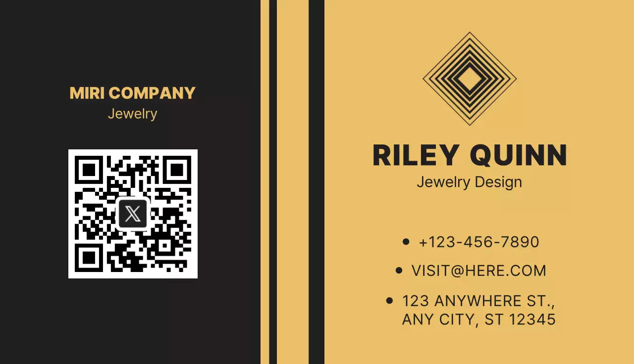Gold Minimal Business Card