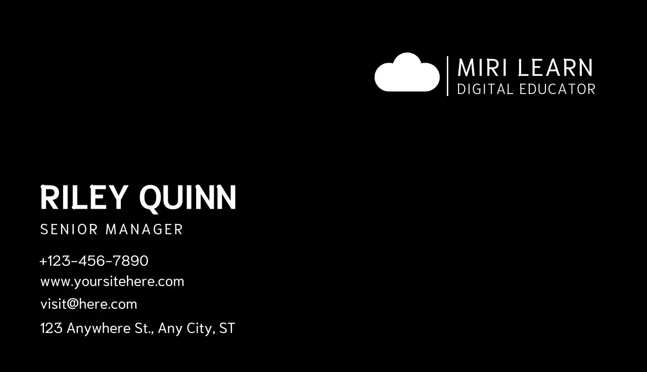 Black Minimal Business Card