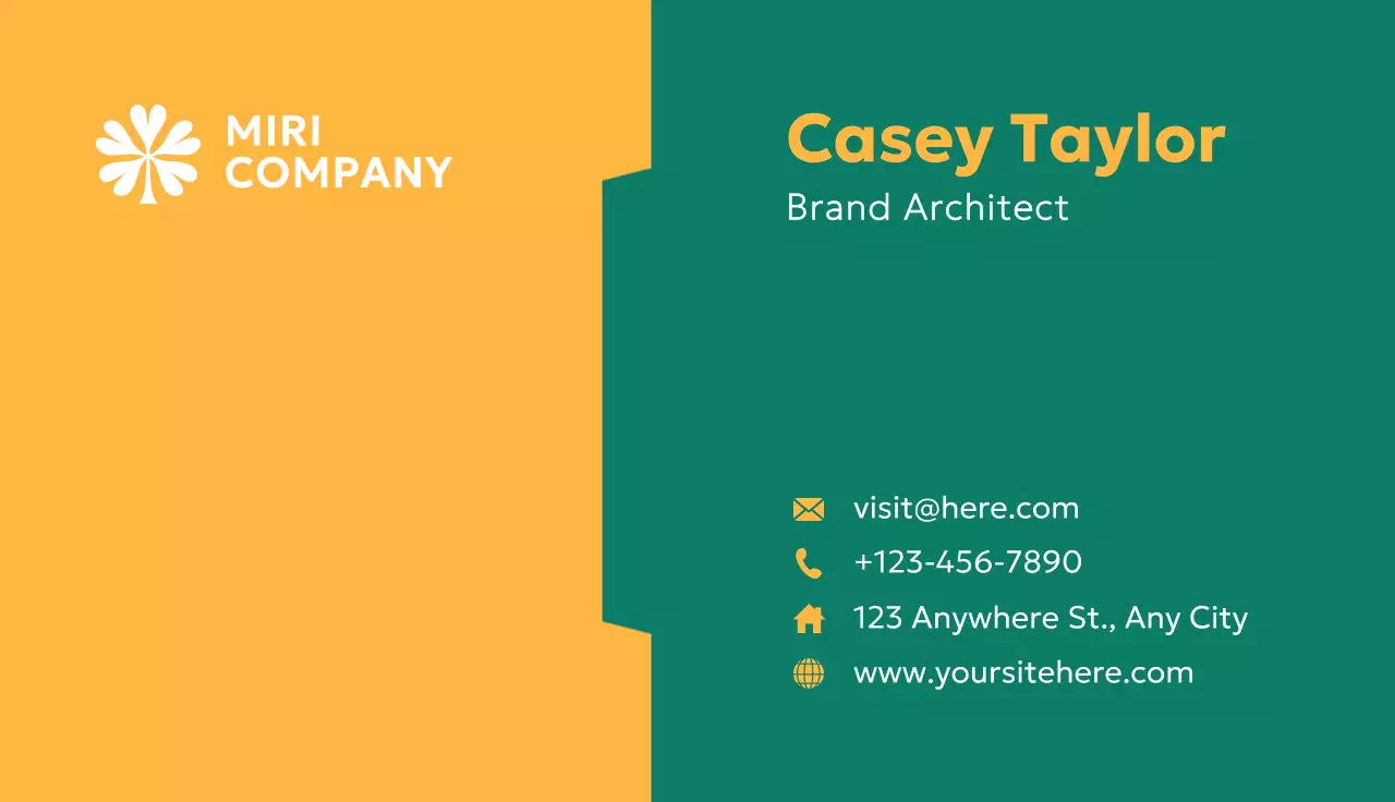 Yellow Modern Business Card